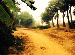 Walking Down the Village Path